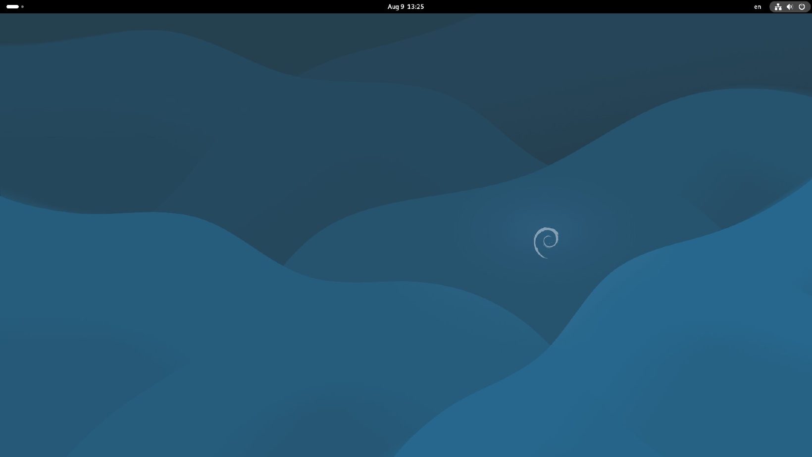 Pulpit Debian 13 z GNOME