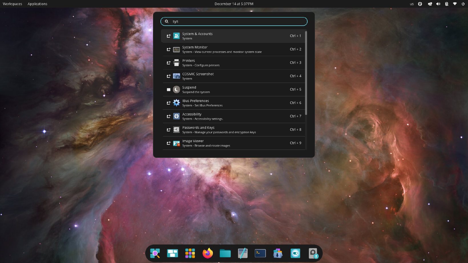 Pulpit Pop!_OS 24.04 z COSMIC i wyszukiwarką aplikacji