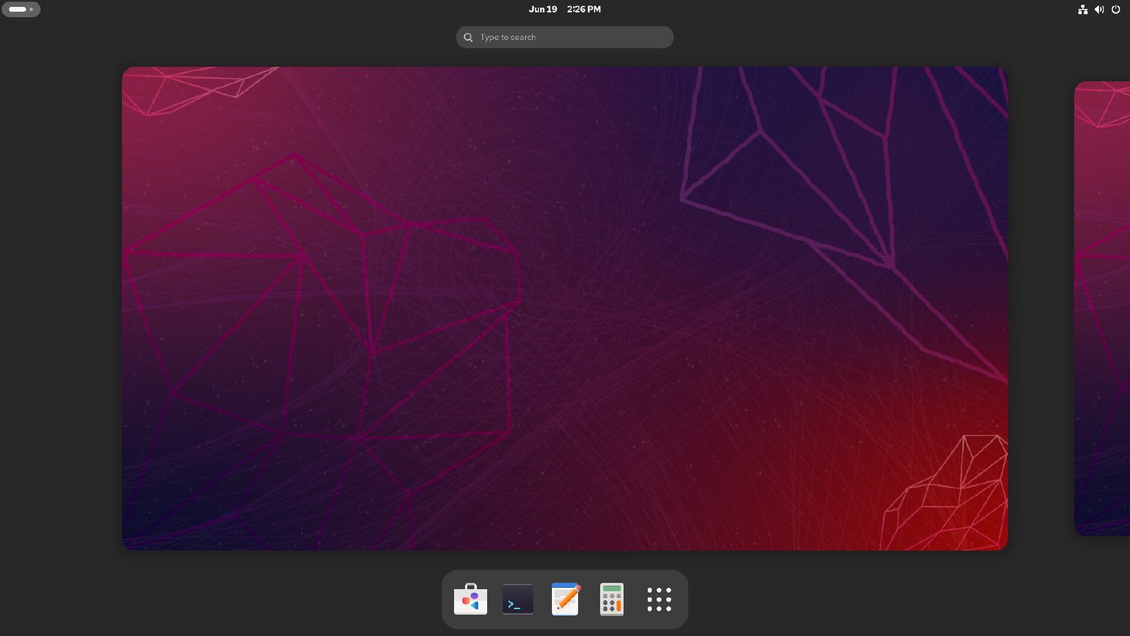 Pulpit Rocky Linux 10 z GNOME - widok aktywności