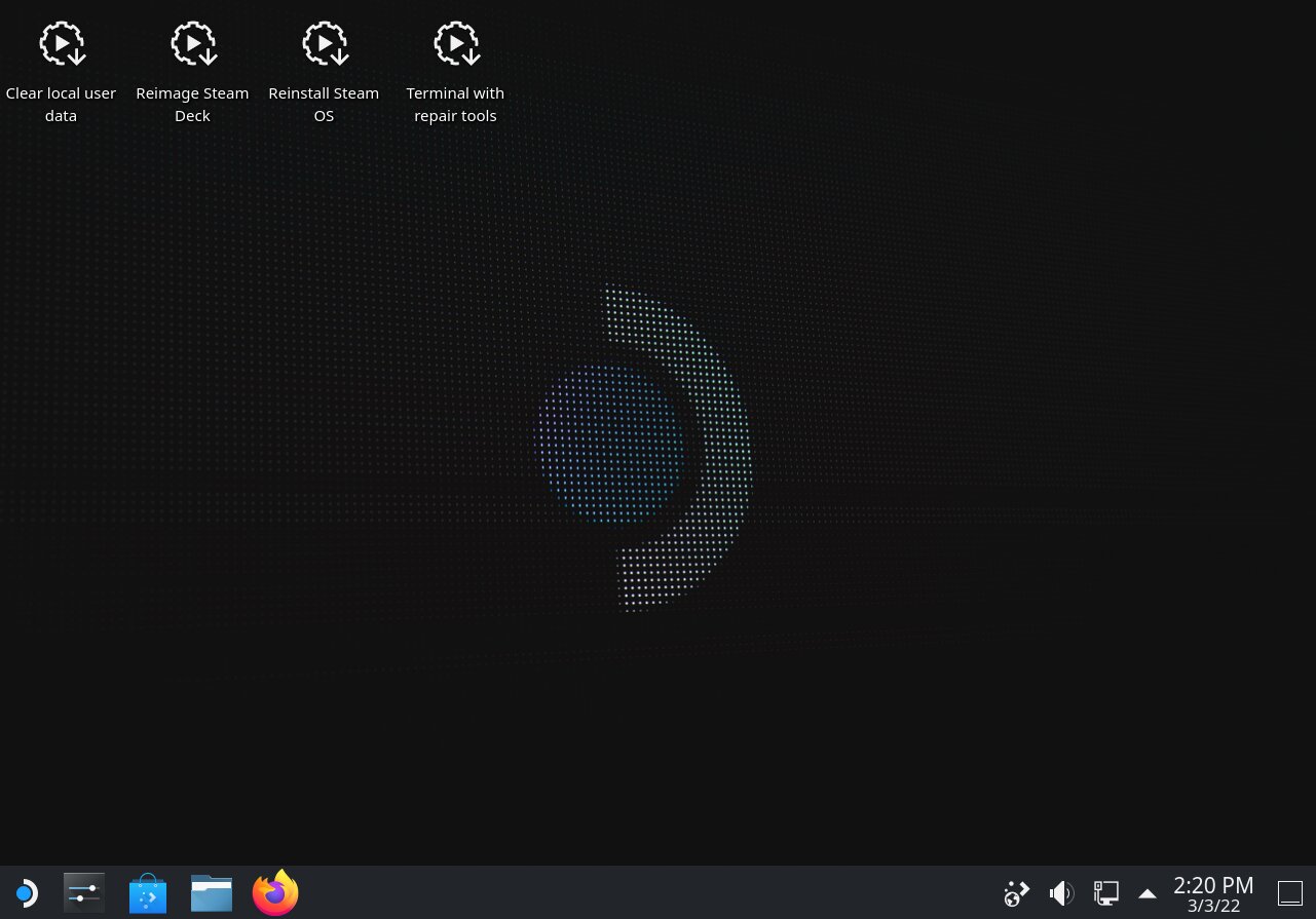 Tryb pulpitu SteamOS z KDE Plasma