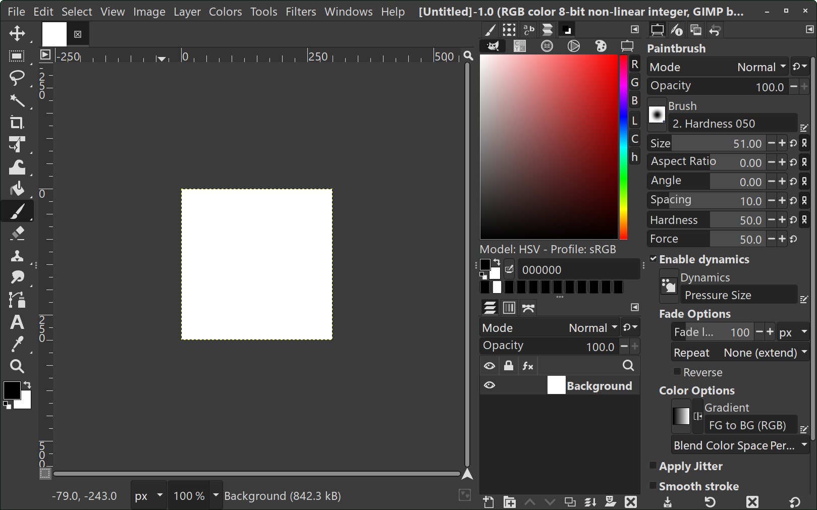 Okno programu GIMP 3 z narzędziami i panelem warstw